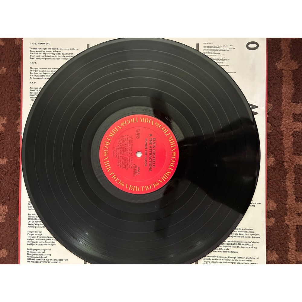 Elvis Costello Punch The Clock Vinyl LP 1983 Columbia FC 38897 The Attractions - Picture 5 of 6